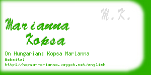 marianna kopsa business card